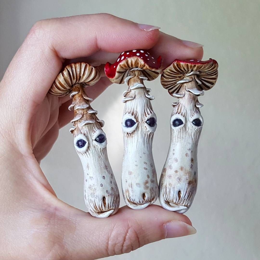 Мухомор полимерная глина