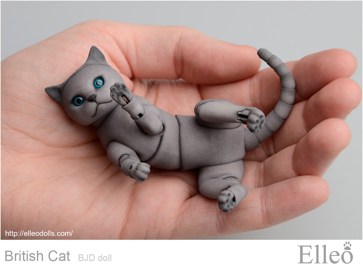 Фигурка кота из полимерной глины