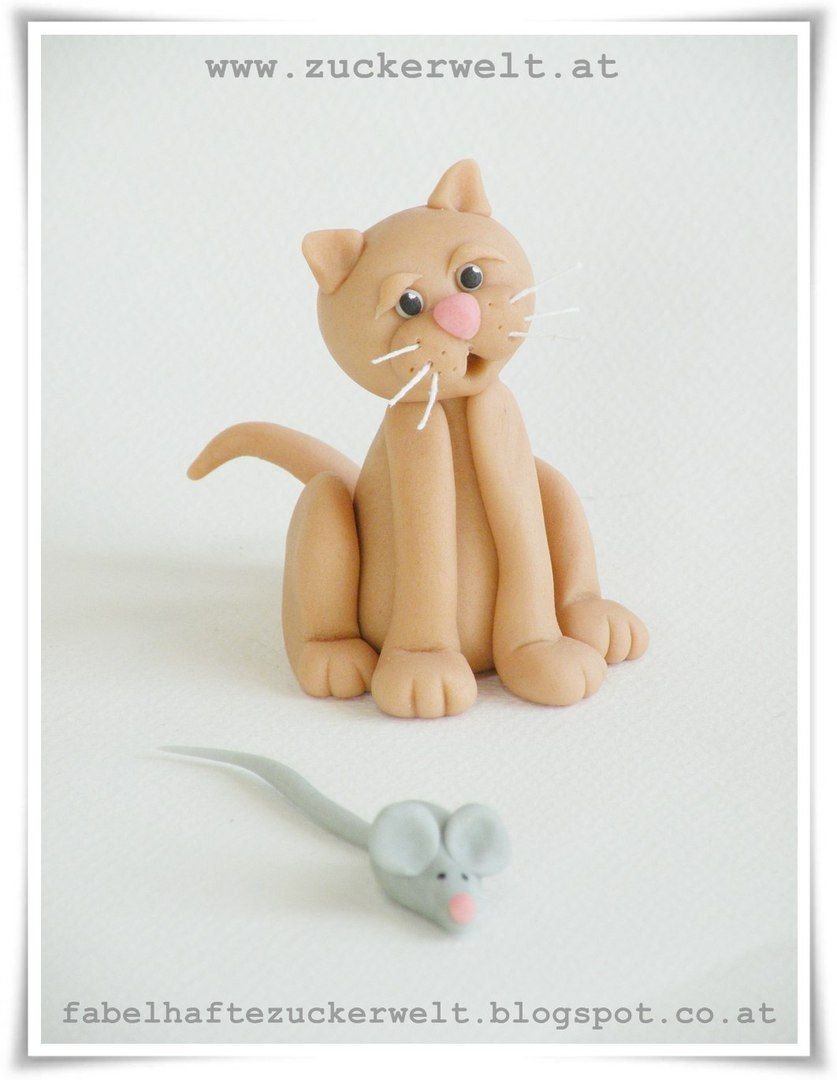 Котик из глины лепка