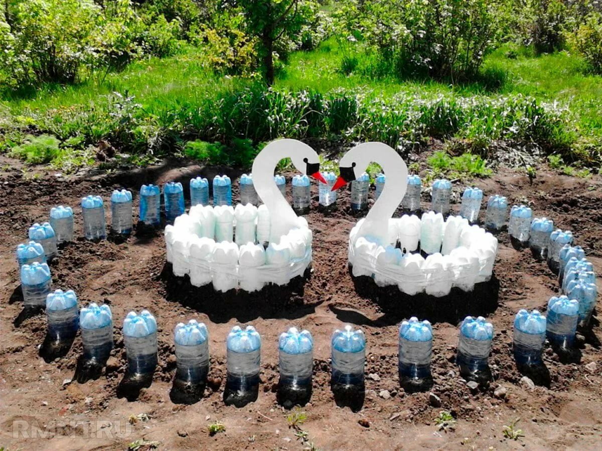 Бордюры из пластиковых бутылок | Идеи дизайна интерьера