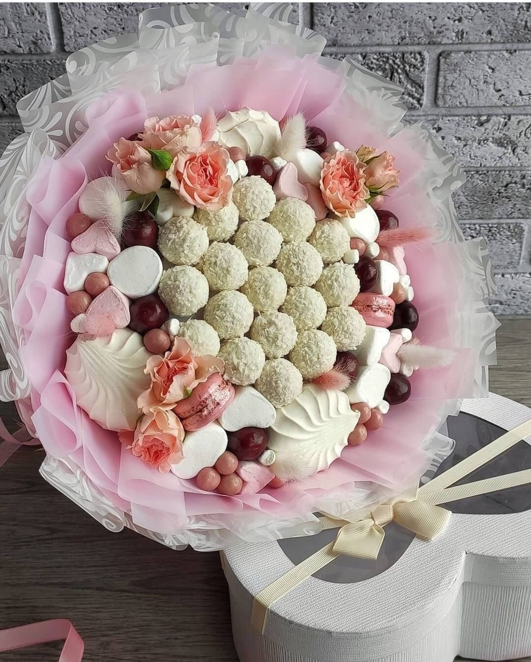 Букет из зефира на свадьбу