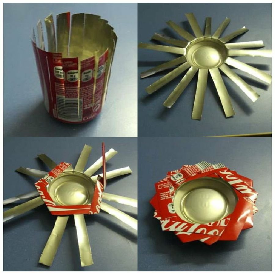 Подсвечник из жестяной банки