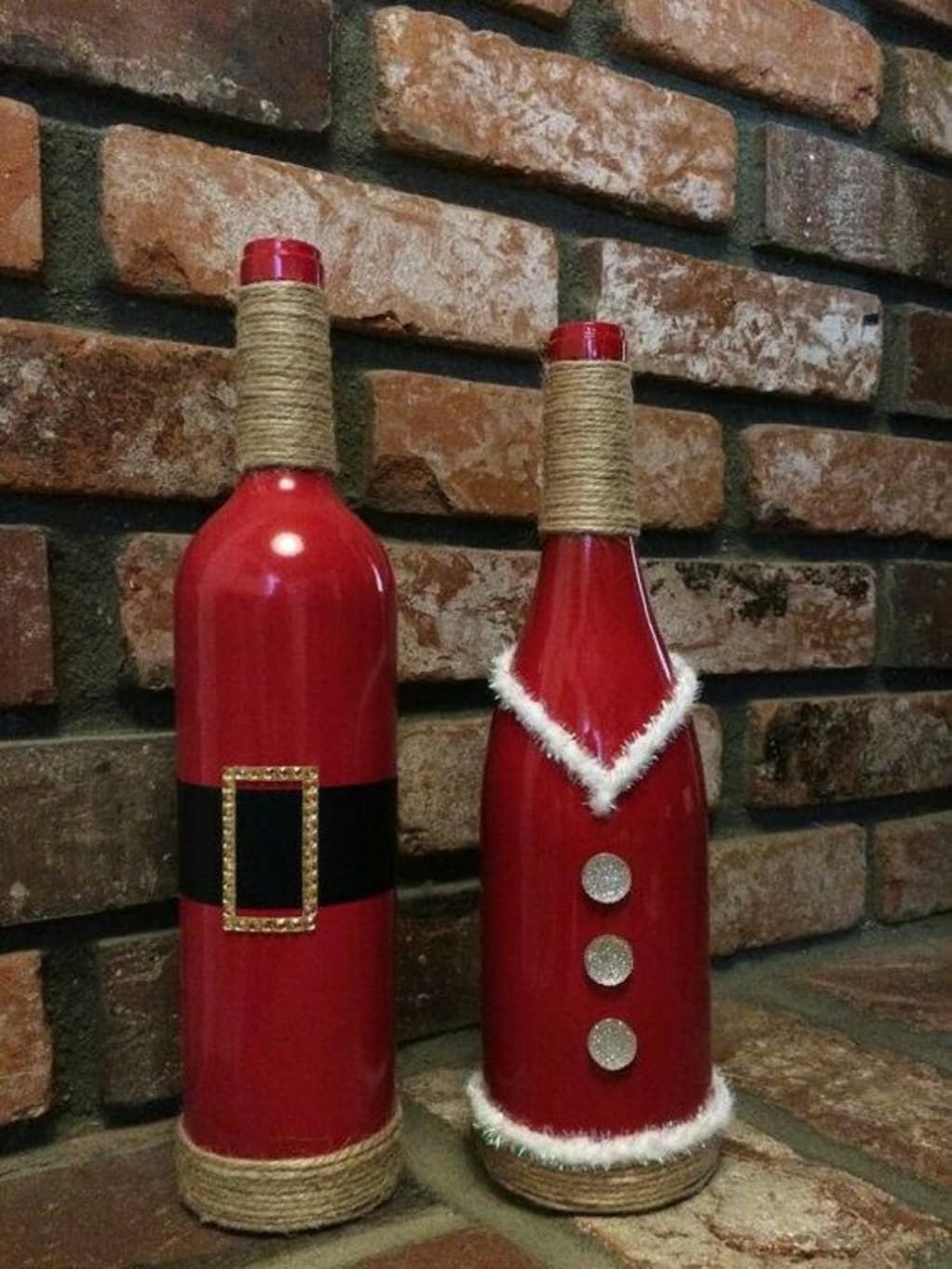 Украшение бутылки из под вина