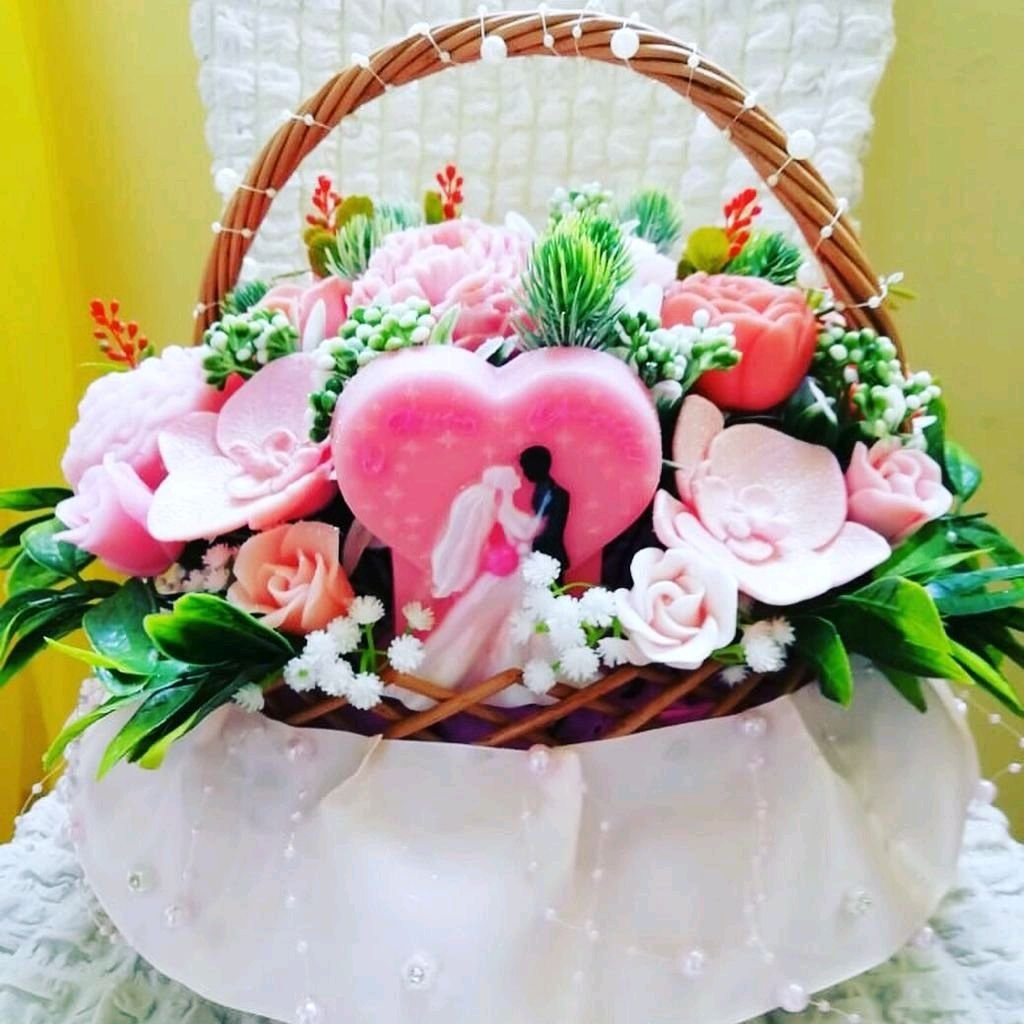 Свадебные мыльные букеты