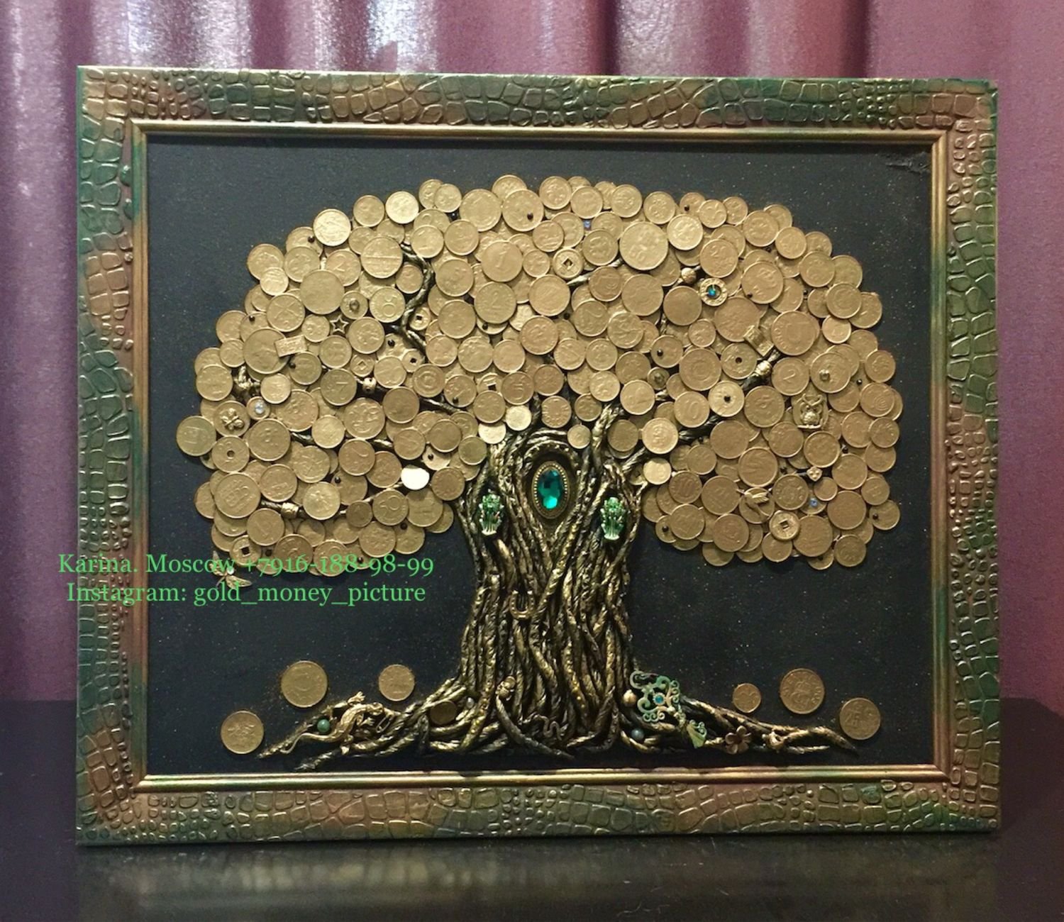 Мастер-класс Панно денежное дерево