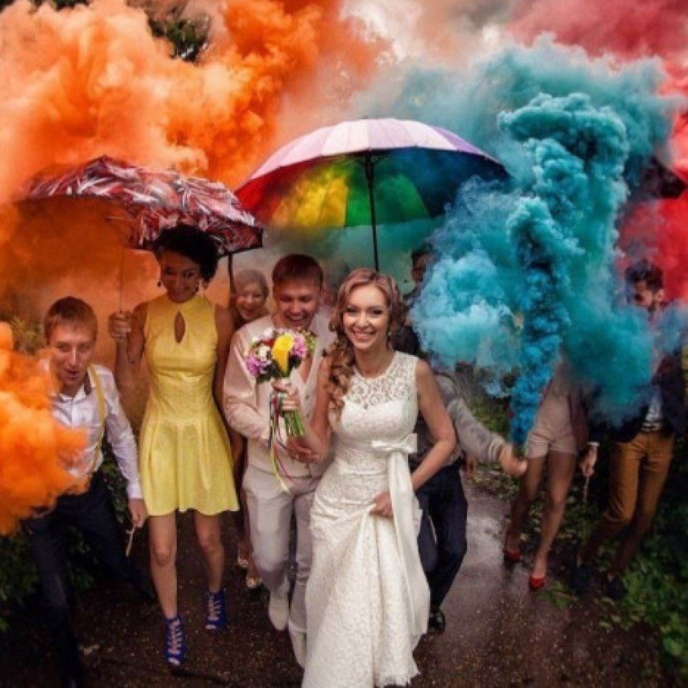 Цветные дымовые шашки для фотосессии