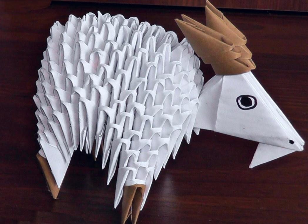Животные из бумаги модульное оригами