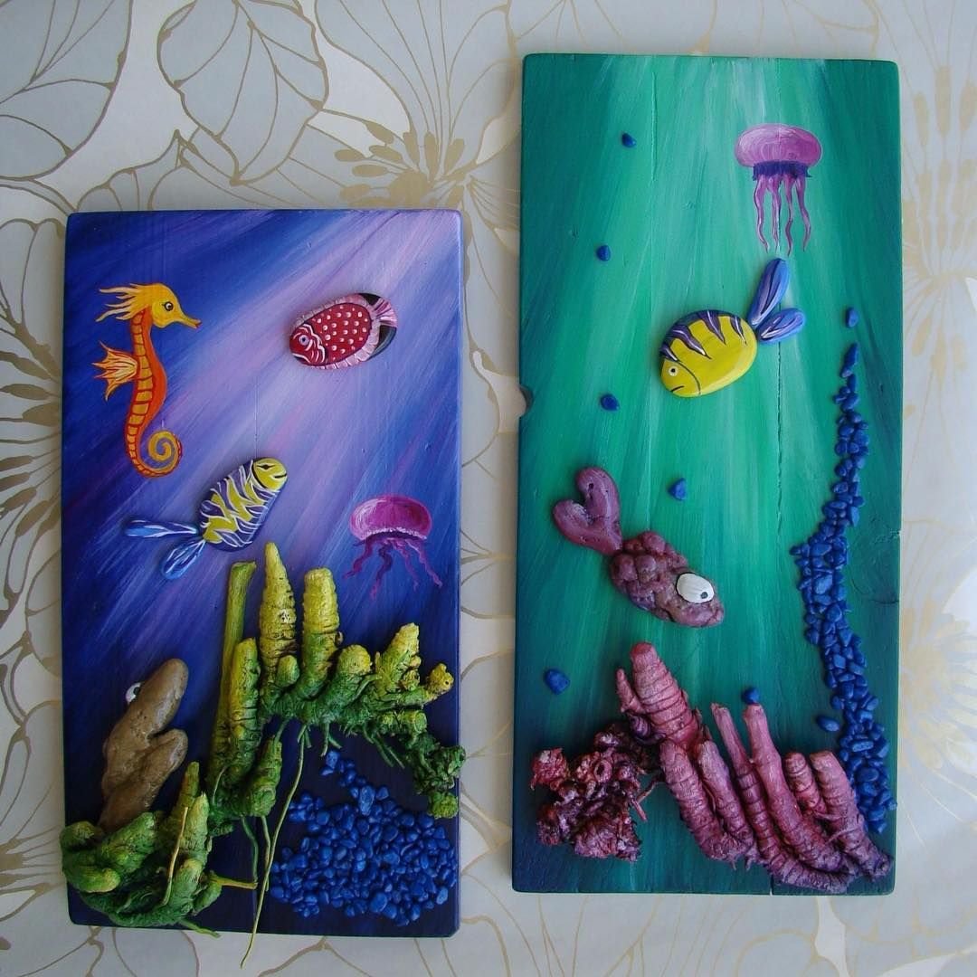 Морское дно из камней поделка