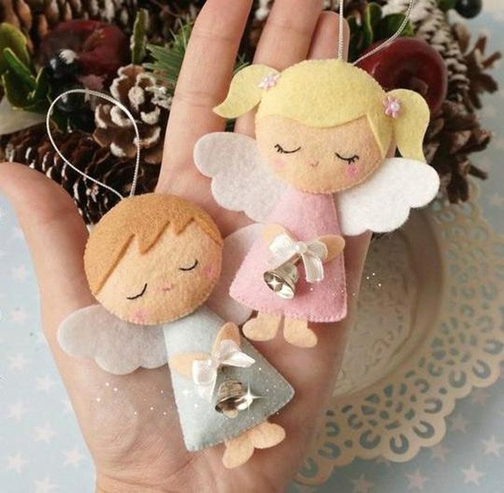 Игрушки из фетра ангел