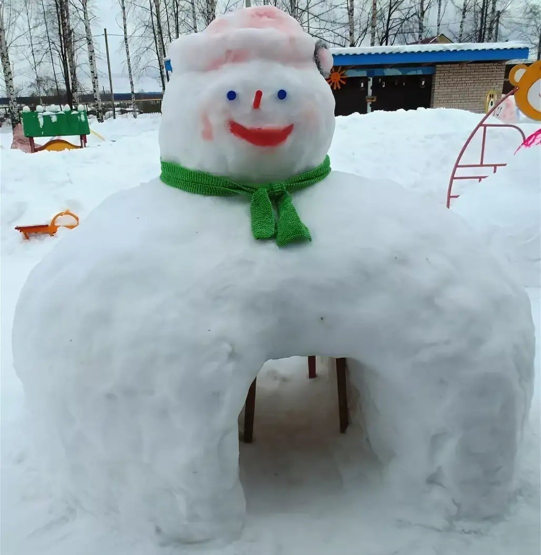 Снежные фигурки для детского сада