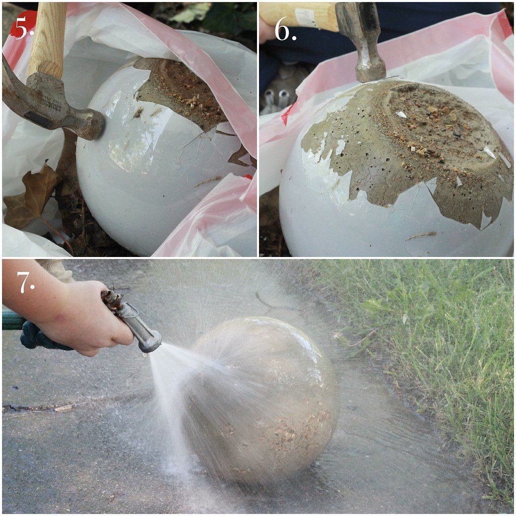 Шар из цемента своими руками