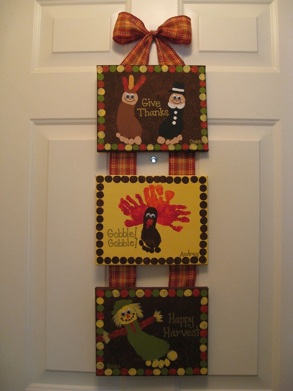 Child making Crafts on Thanksgiving