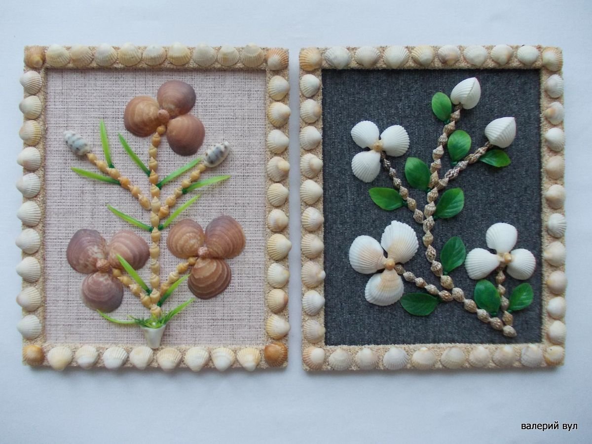 Аппликация из ракушек