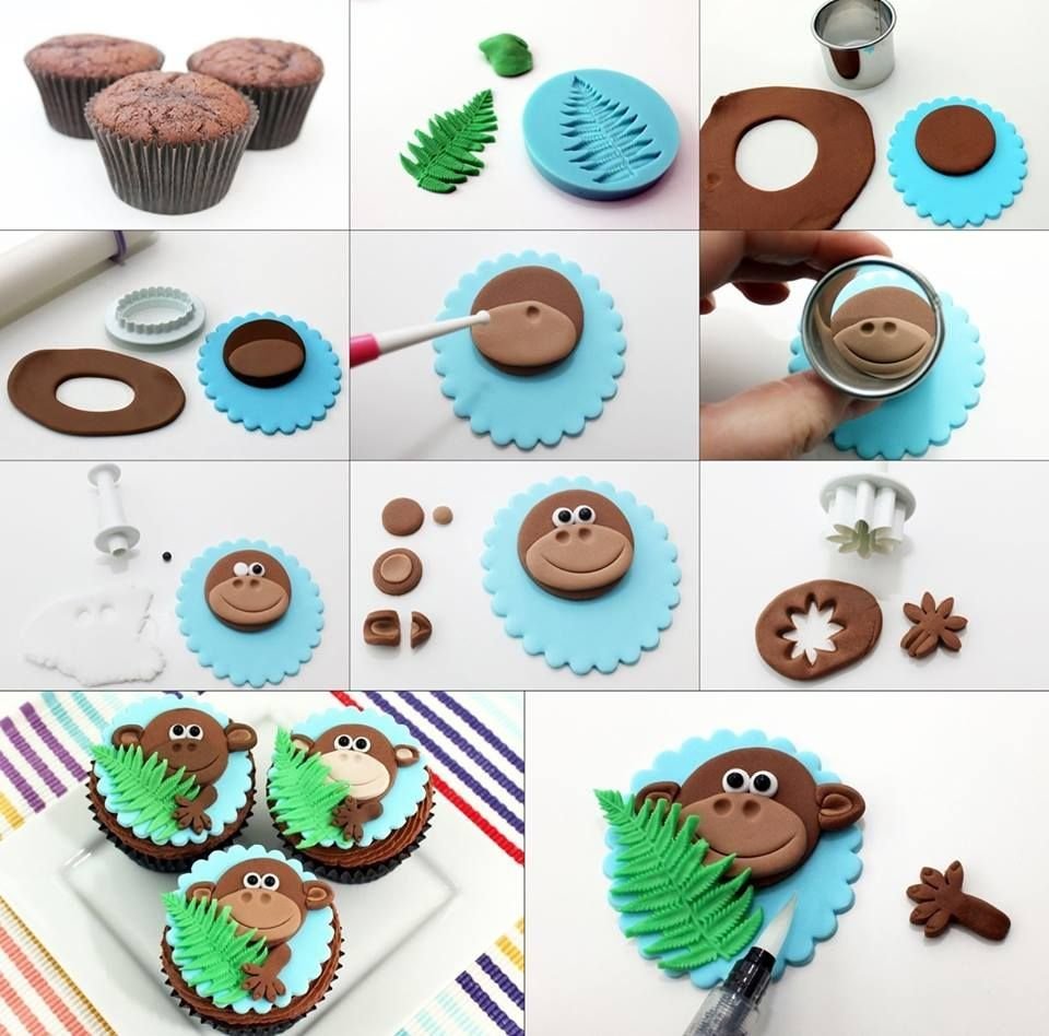 Фигурки животных для капкейки
