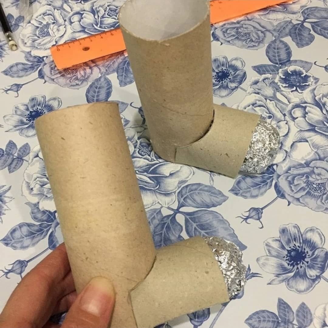 Декупаж картонных втулок