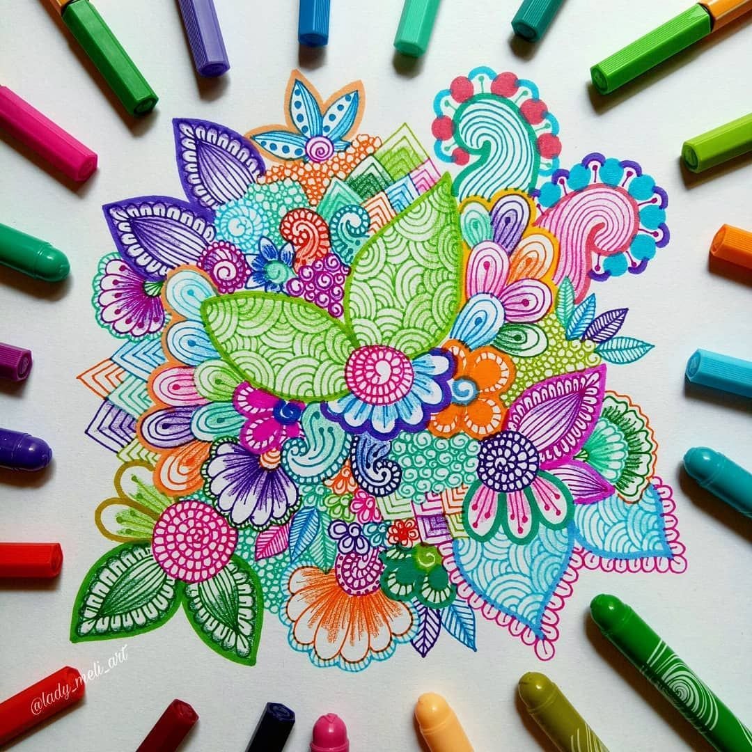 Яркие рисунки фломастерами