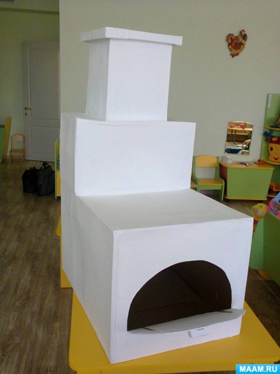Русская печь из коробок