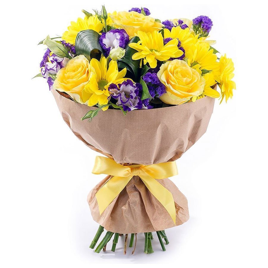Букет цветов elflora желтый