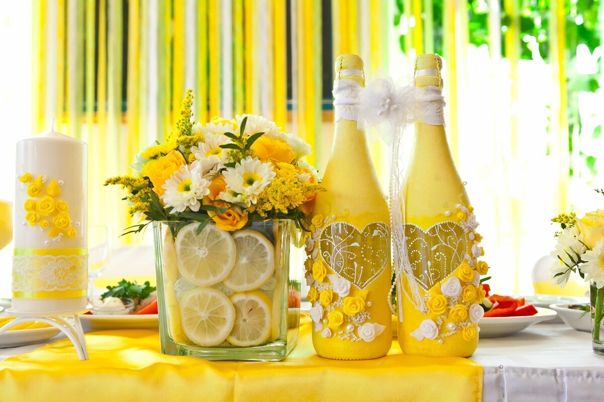 Свадьба в желтых тонах