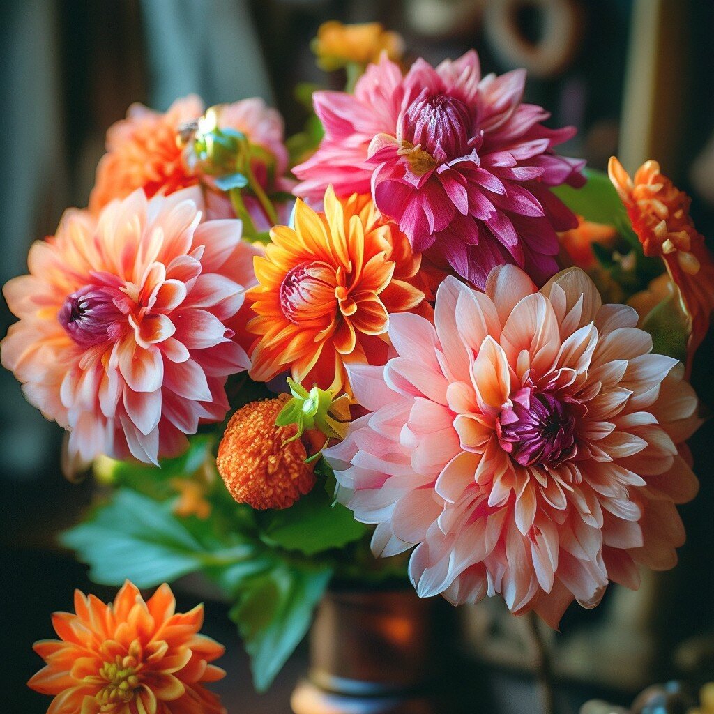 Черные георгины цветы