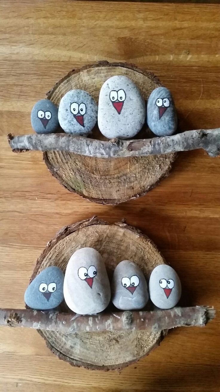Птицы из гальки