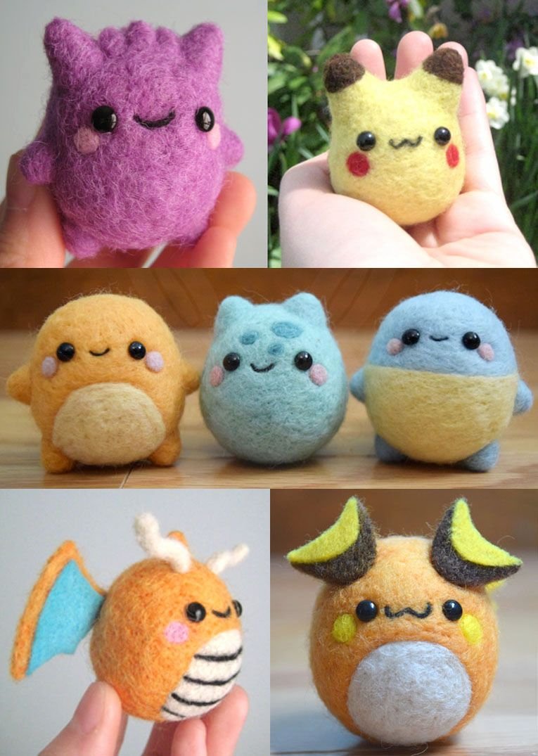 Лёгкие игрушки из шерсти