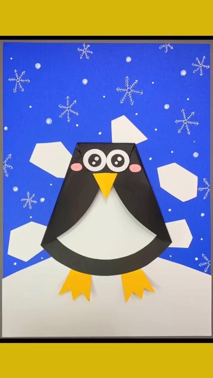 Поделка из бумаги пингвин
