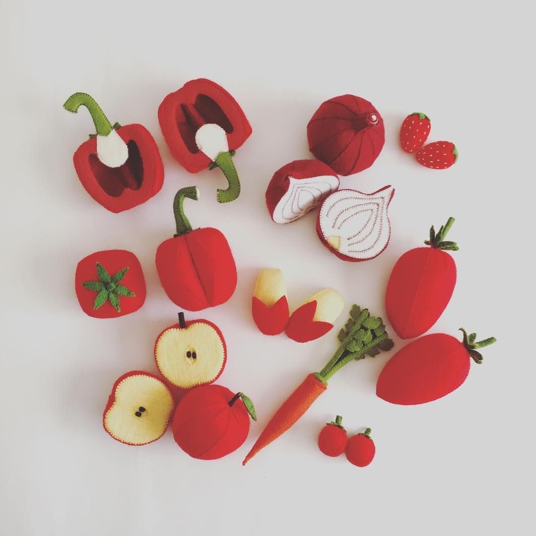 DIY Tutorial felt Vegetables Fruits