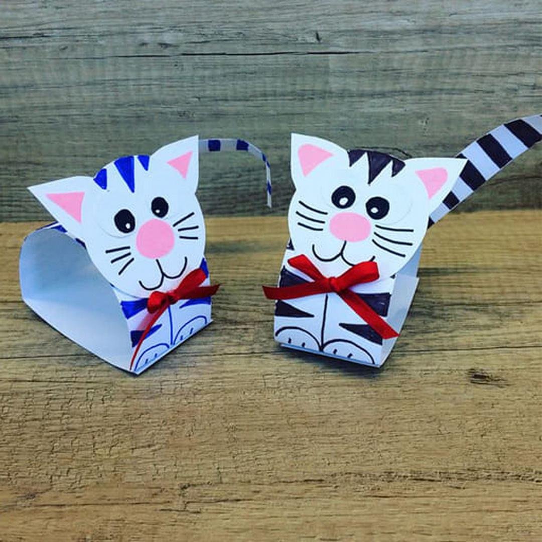 Поделка котенок из бумаги
