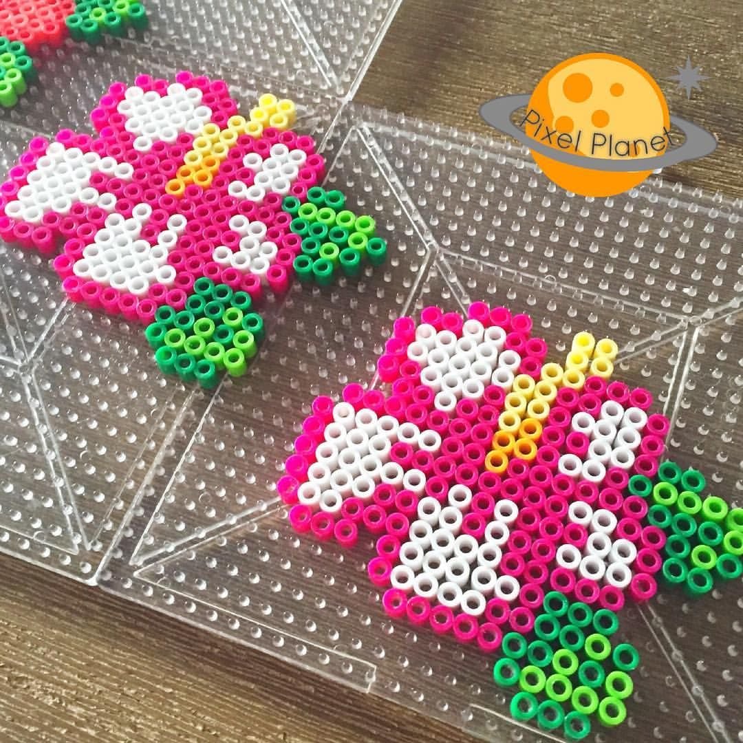 Цветы Perler Beads Hama Beads