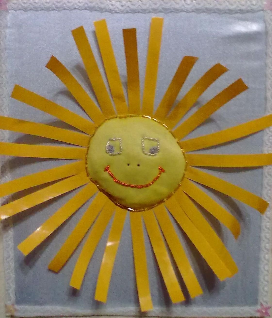 Солнце из салфеток