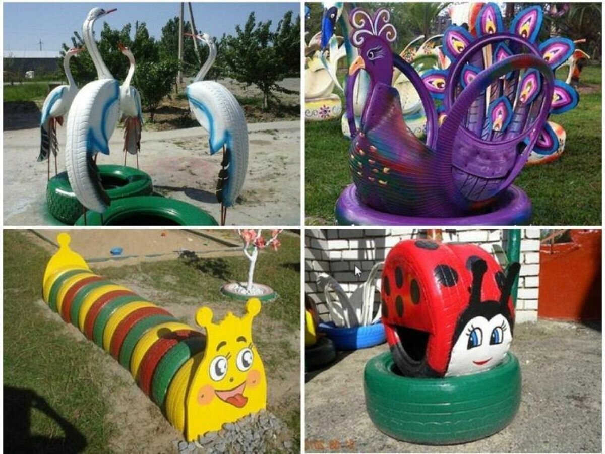 Поделки из покрышек