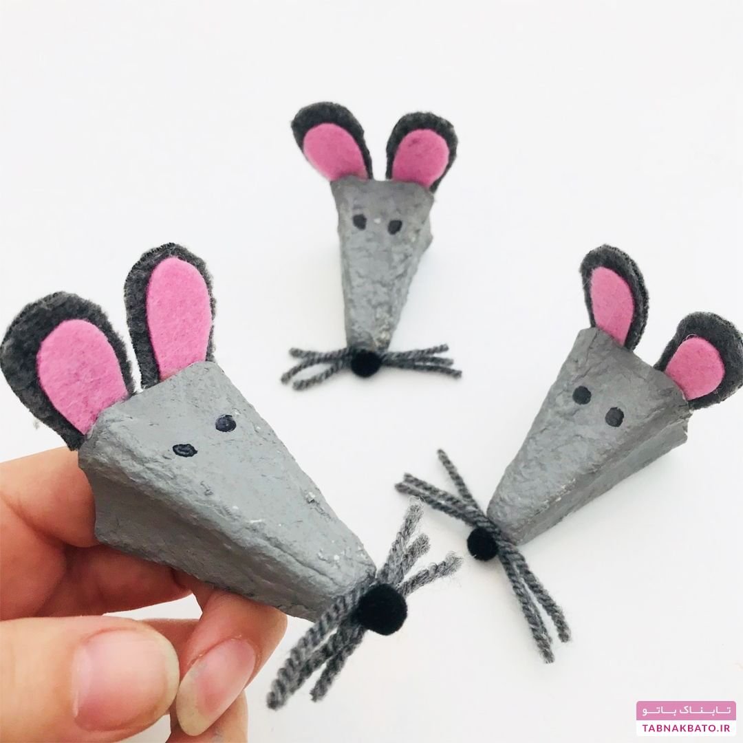 Животные из яичных упаковок