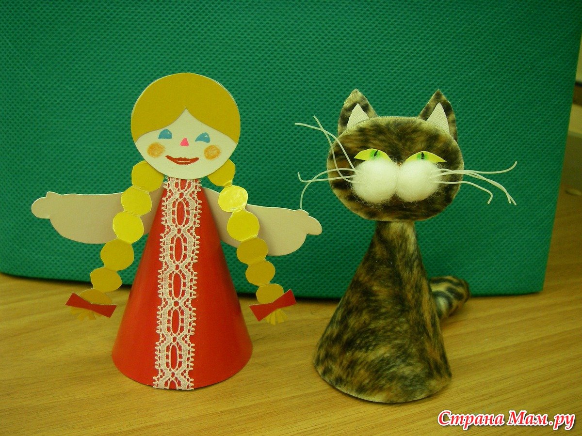 Кукла из бумажного конуса