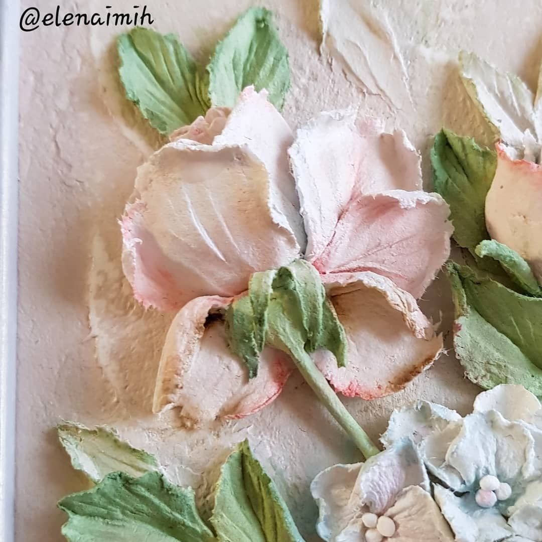 Скульптурная живопись мелкие цветы