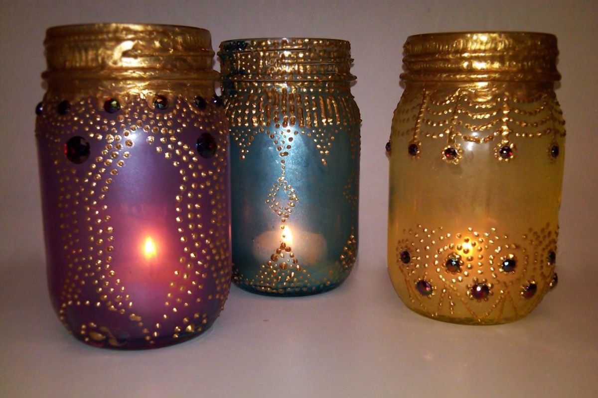 Подсвечник из банки кофе