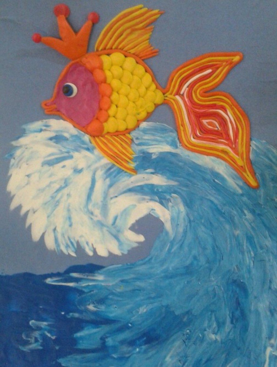 Поделка золотая рыбка из сказки пушкина