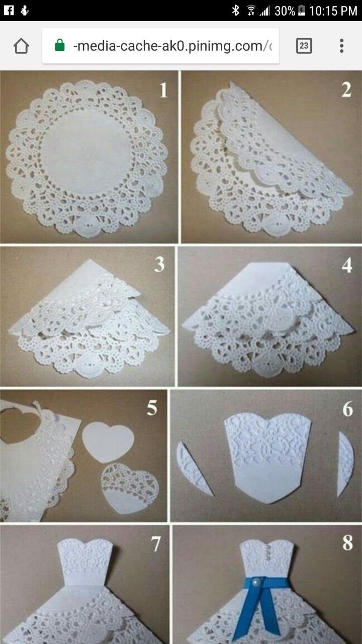 Платье из ажурной салфетки