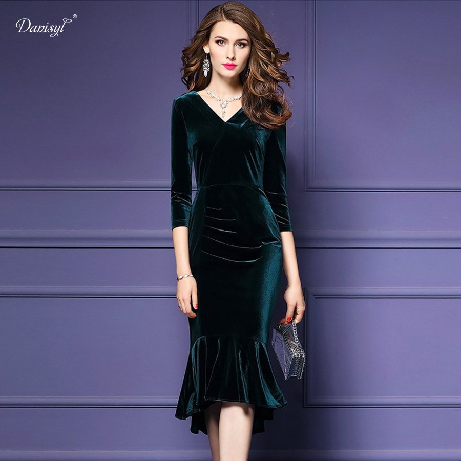 Iridescent Velvet Dress