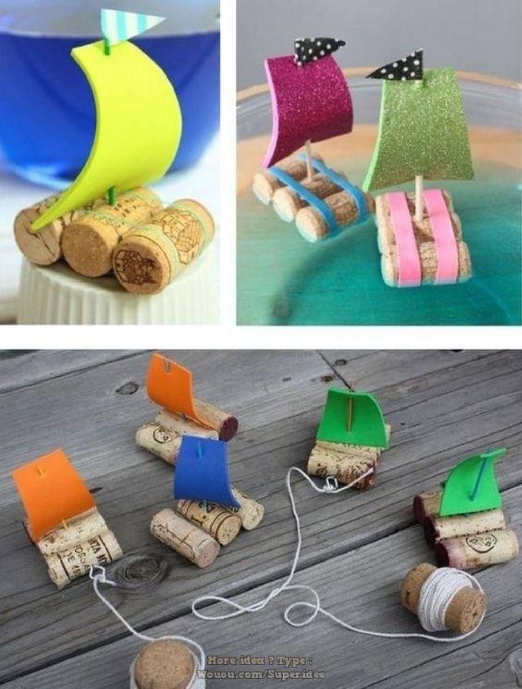Кораблик из пробок