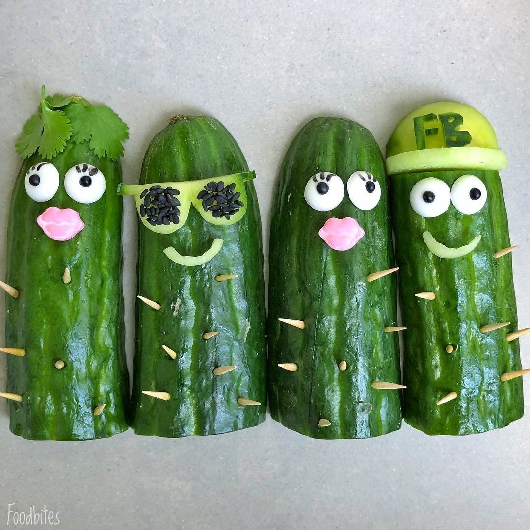 Фигурки из огурца