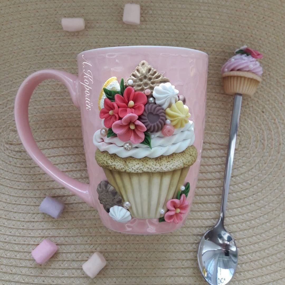 Кружки и ложки из полимерной глины