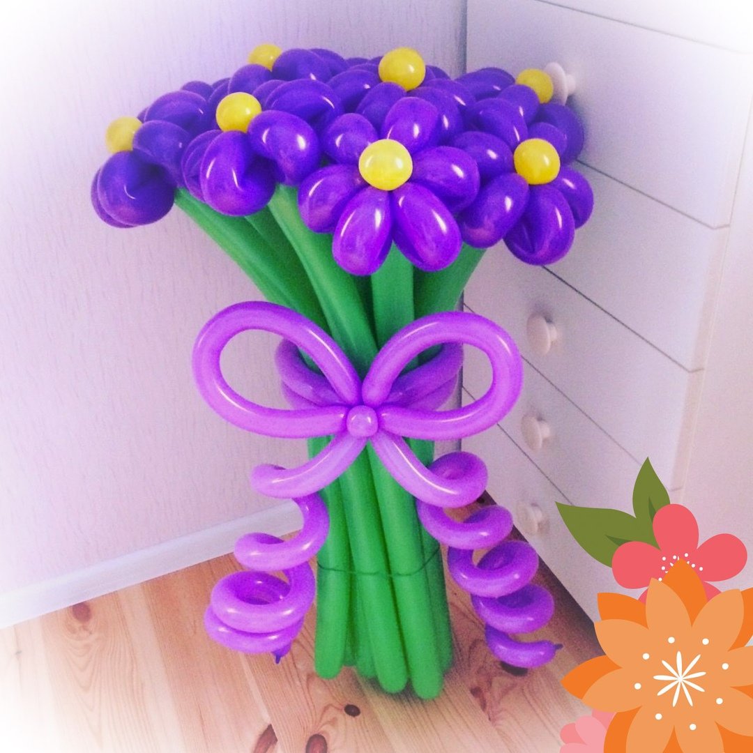 Букет из длинных шаров