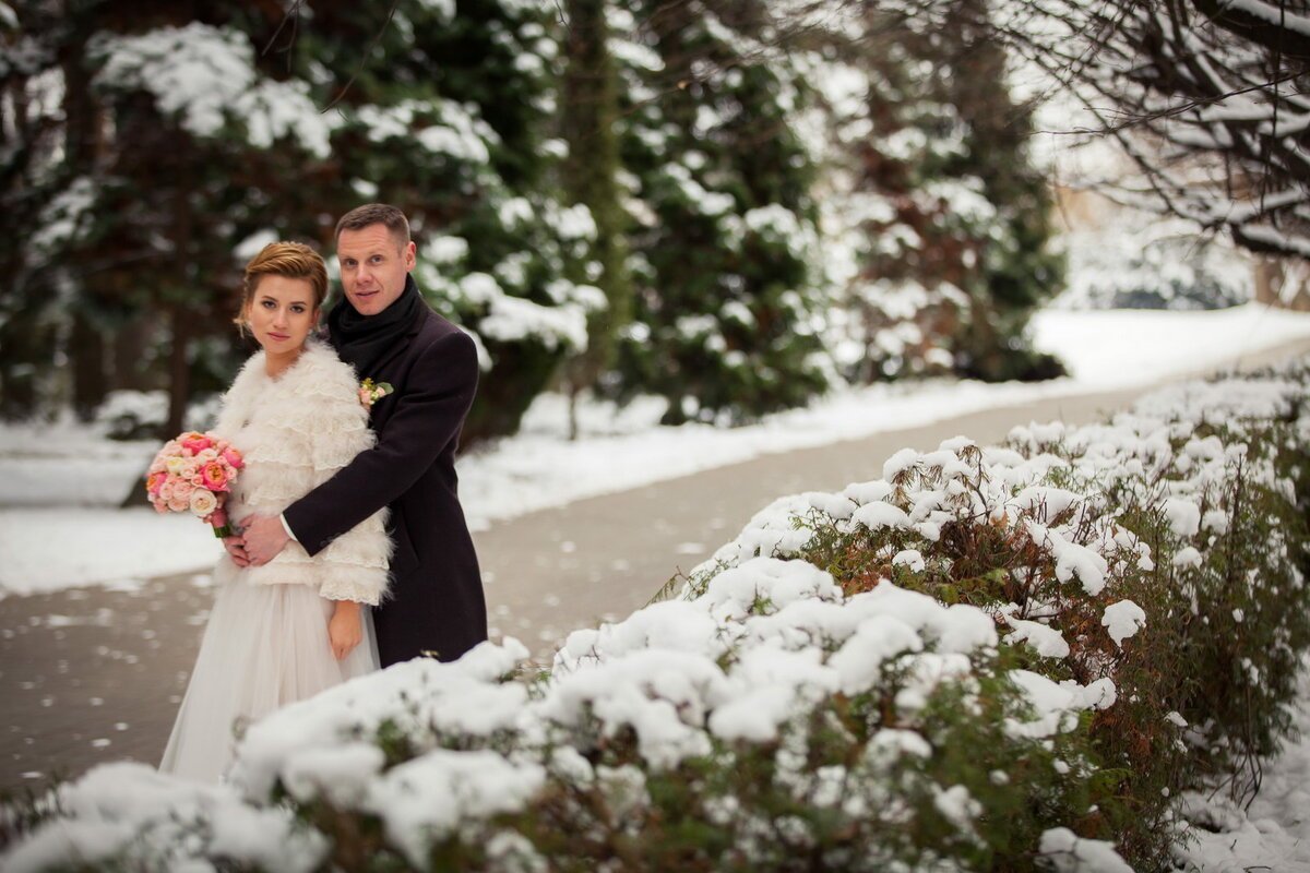 Свадебная фотосессия зимой