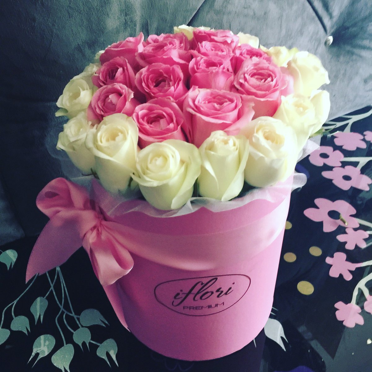 Мыльные розы в коробке