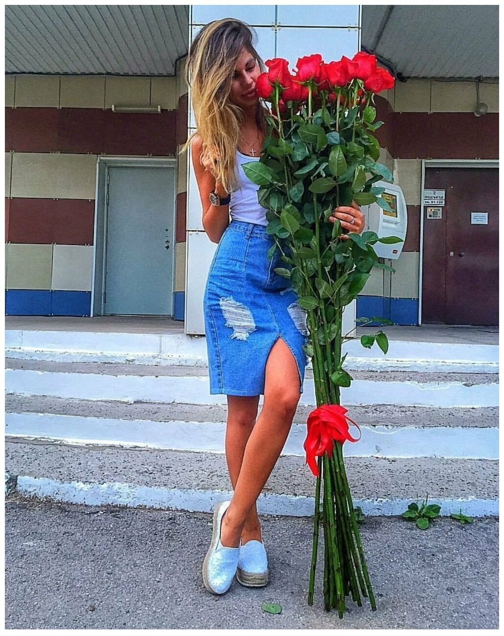 Длинные розы