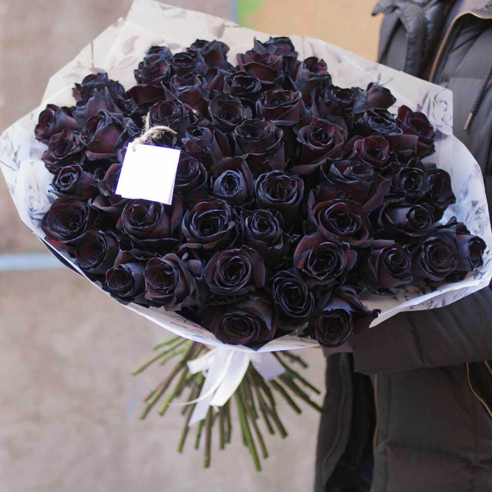 Черные розы букет