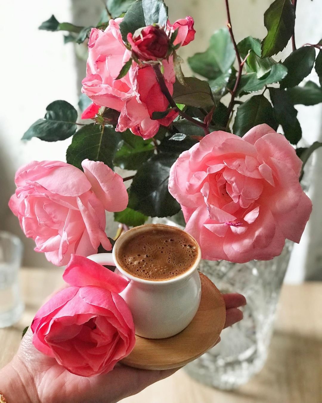 Кофе с розочкой
