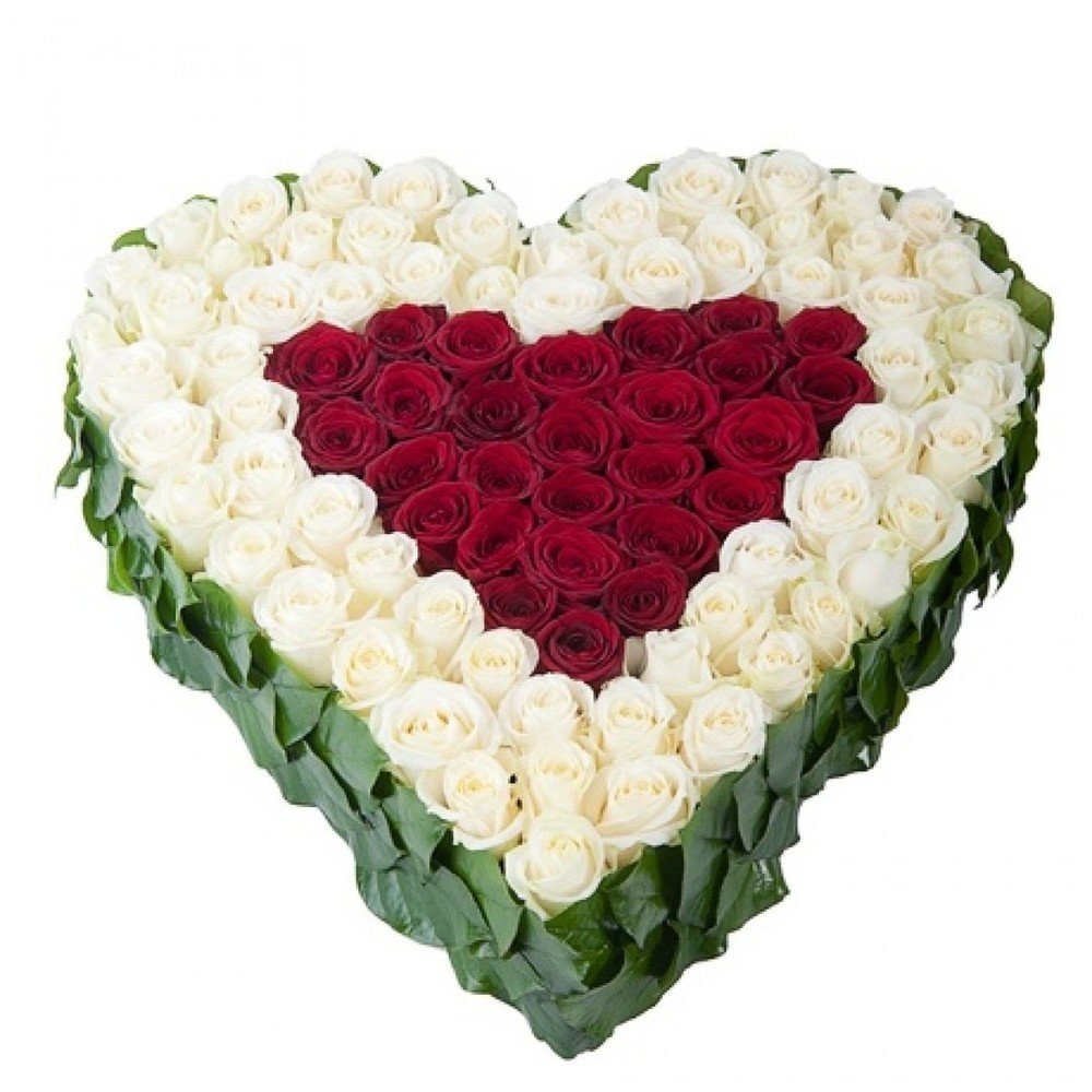 Сердце из цветов