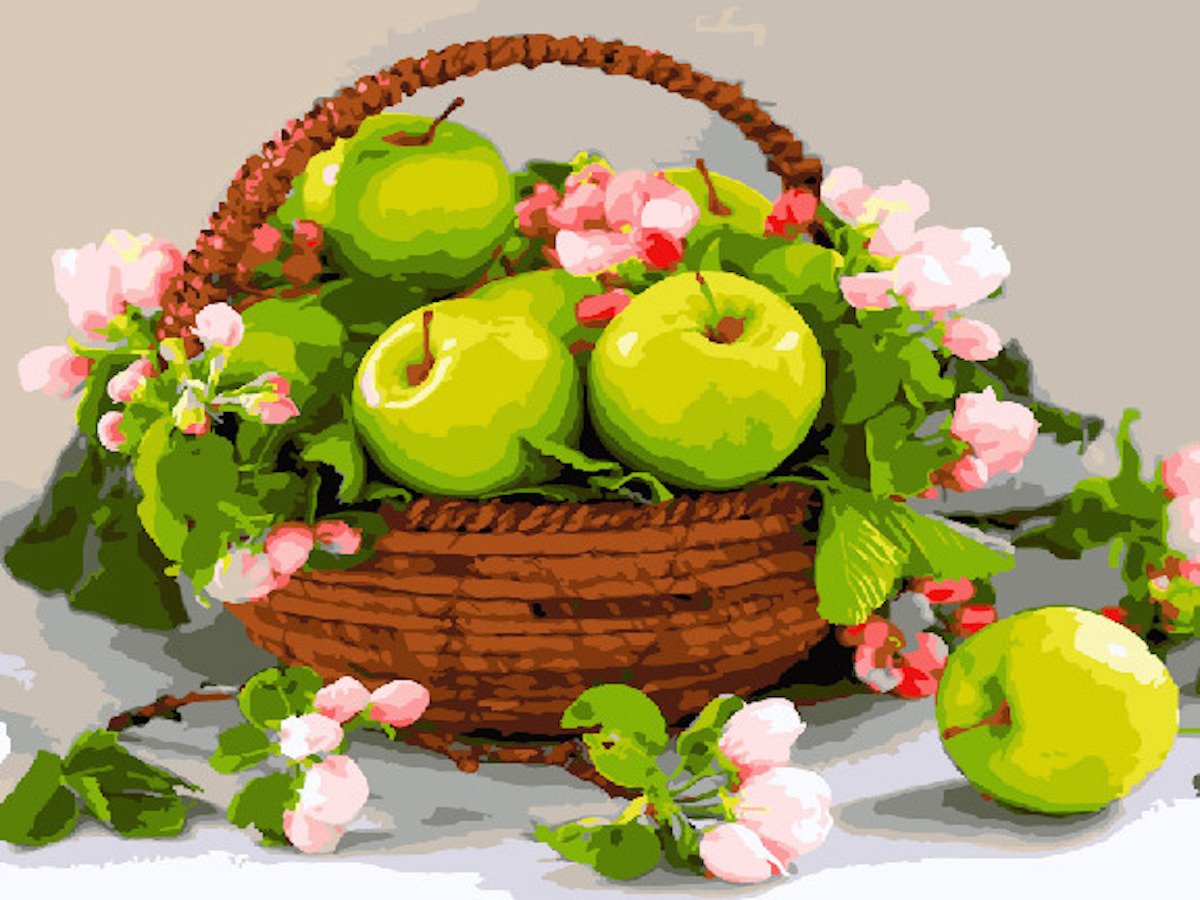 Корзинка с яблоками